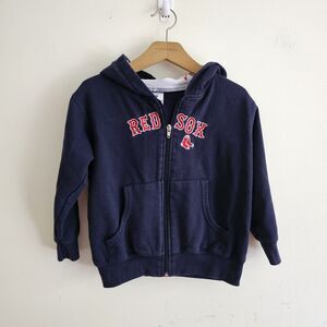 Red Sox Zip-Up Hoodie – Kids Size 5/6 – Navy & Red – Sofe as a Grape – EUC Cozy